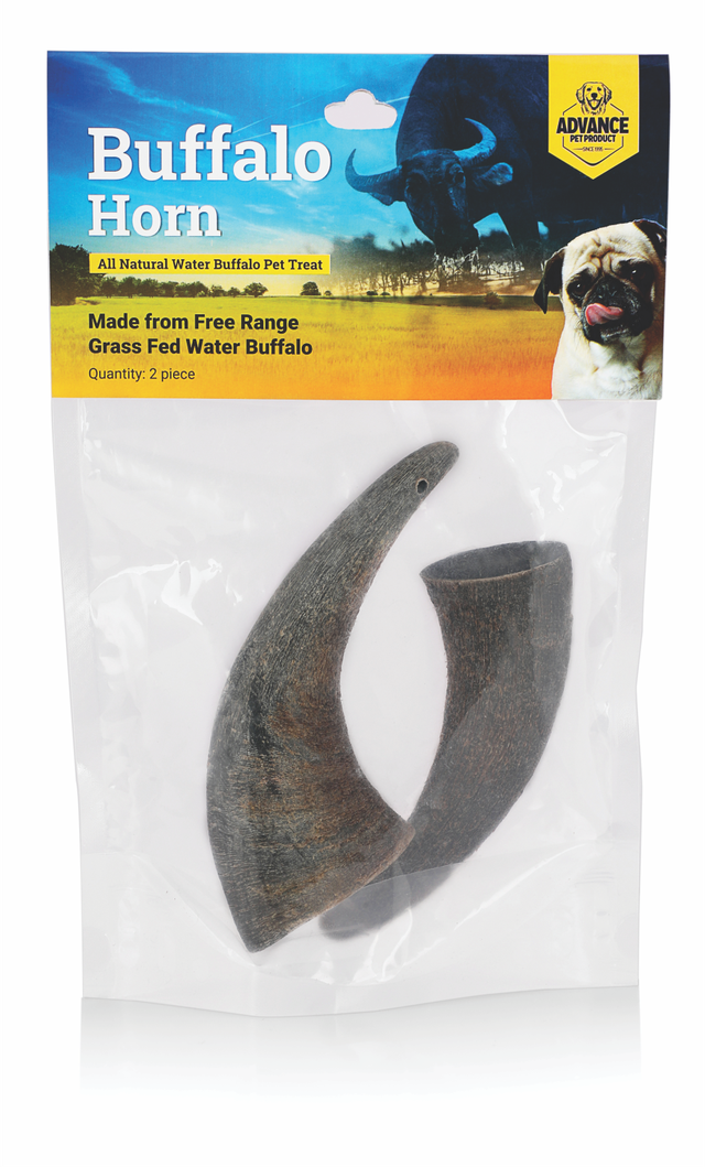 100% Natural Water Buffalo Horn Dog Treat | Long-Lasting Chew Rich in Keratin for Healthy Coat | Single Ingredient