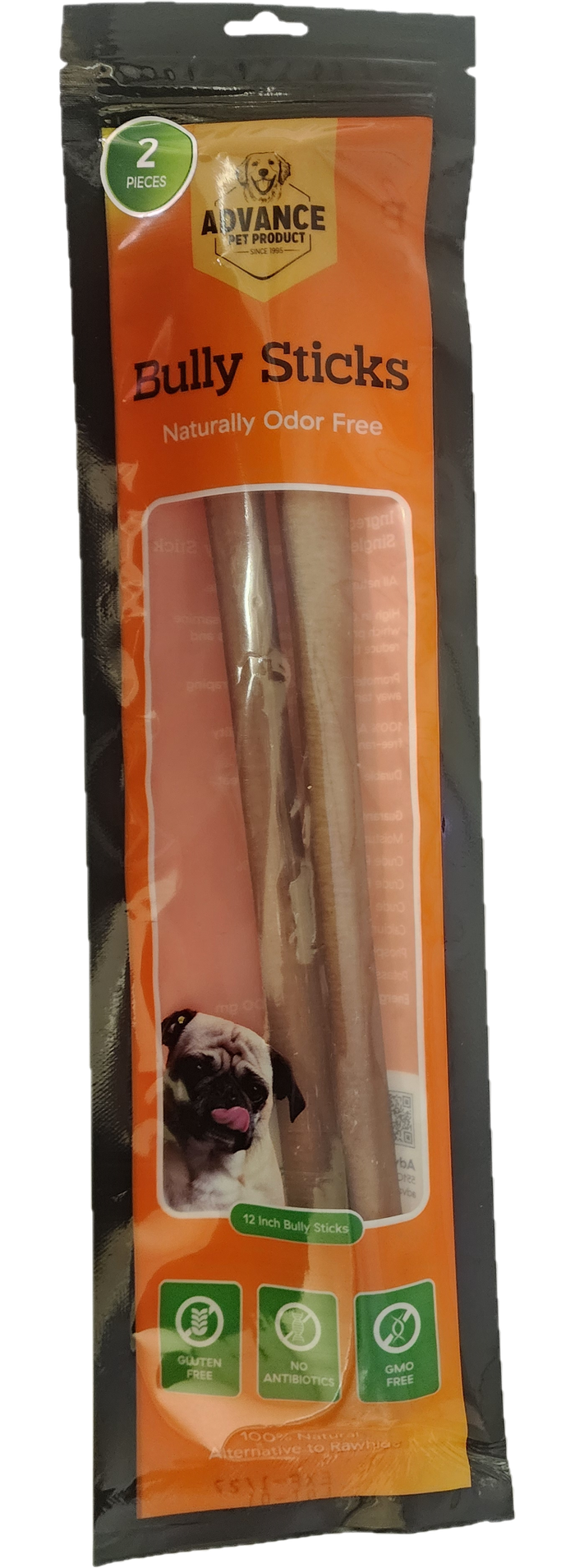 6” Bully Sticks for Dogs (2 Pack) – Grass-Fed Beef Chews for Large Breeds – Natural, Grain-Free, Rawhide-Free Treats