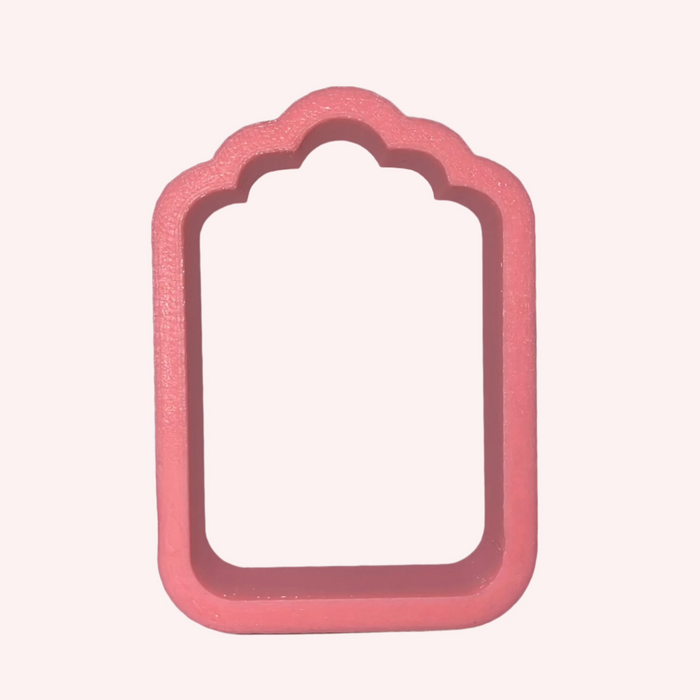 Ruffled Gift Tag Cookie Cutter bakeartstencil