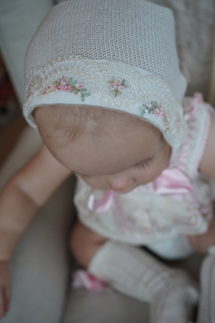 Aida Dress Rose Knitted 4-piece set