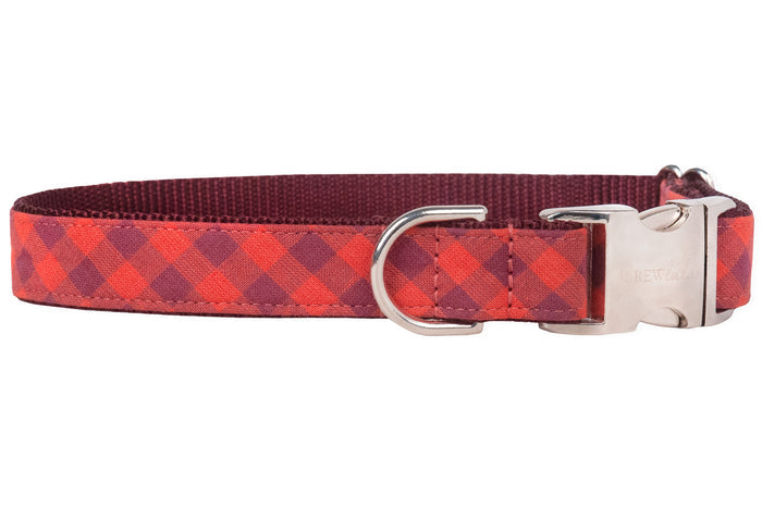 Apple Spice Plaid Dog Collar - Crew LaLa