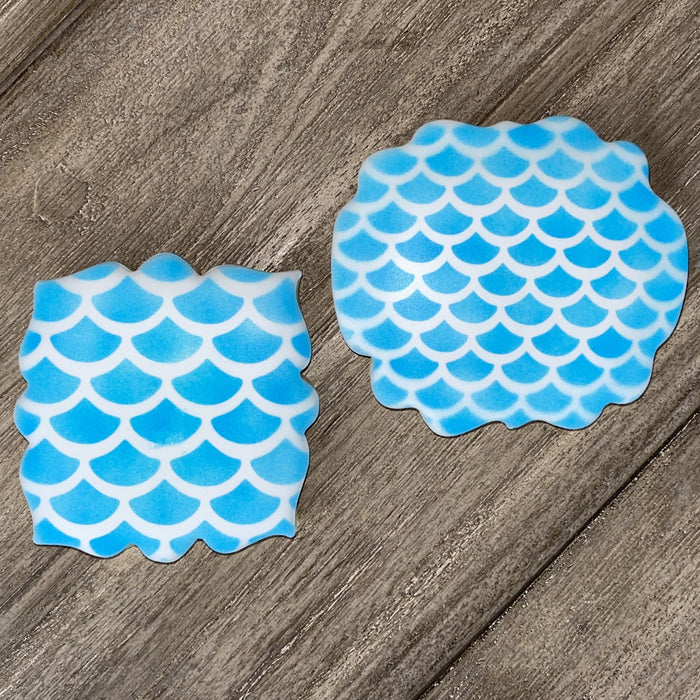 Big Fish Scales Pattern Stencil bakeartstencil