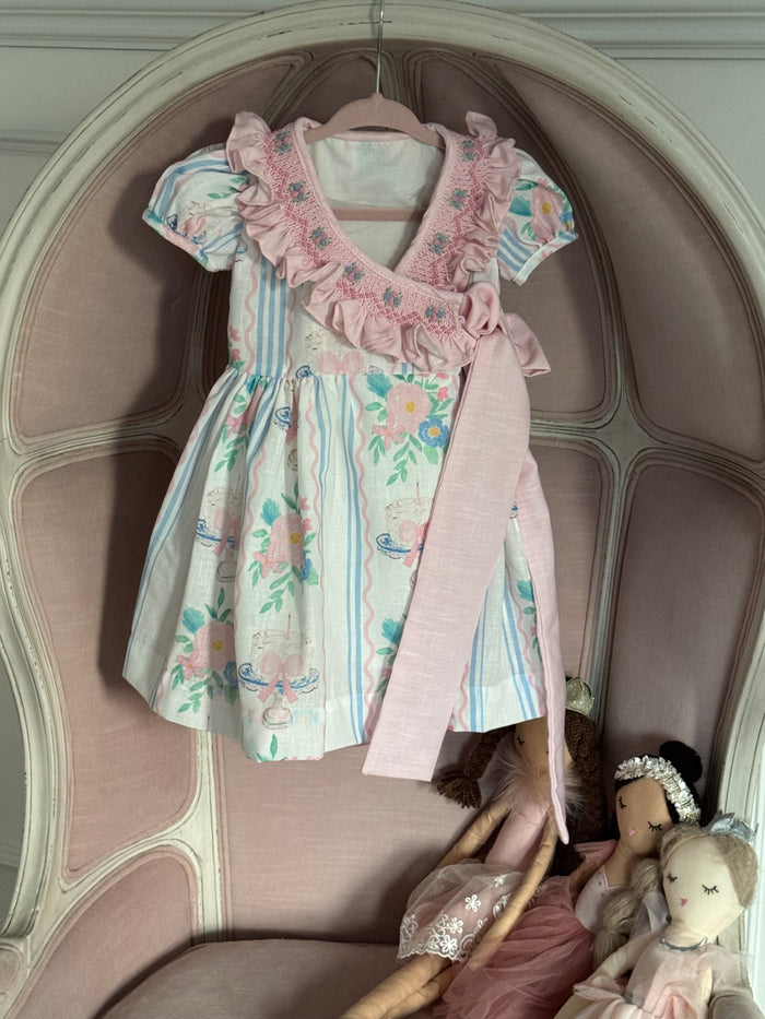 Birthday Cake Handsmocked Dress
