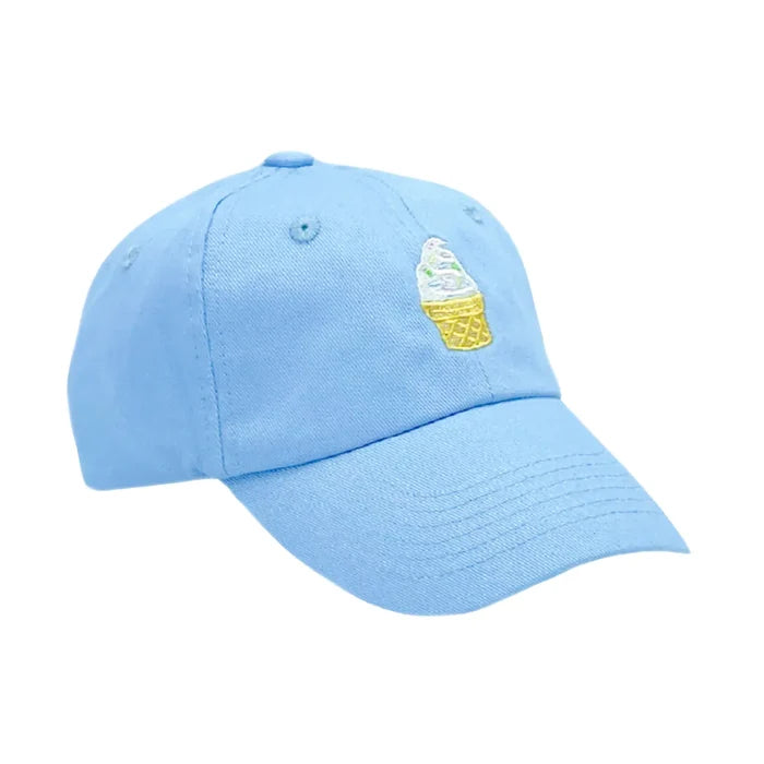Bits and Bows - Toddler Baseball Cap - Blue Ice Cream Cone