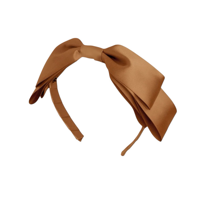 Blair Bow Caramel Satin Headband