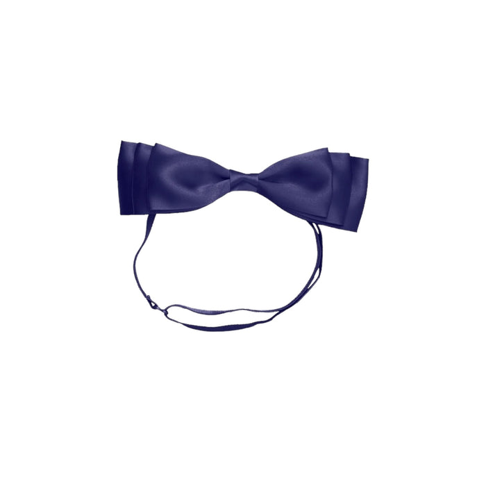 Blair Bow Navy Blue Satin Headband Wrap