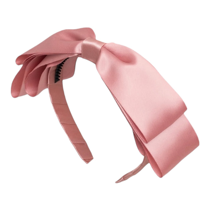 Blair Bow Rose Pink Satin Headband