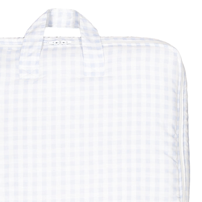 Blue Blossoms Gingham Travel Bag