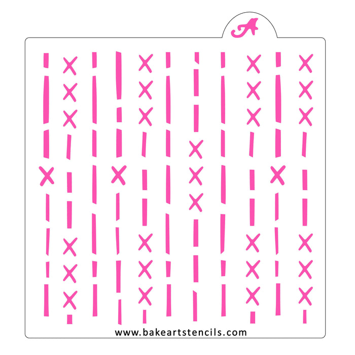 Boho Instersection Pattern Stencil bakeartstencil