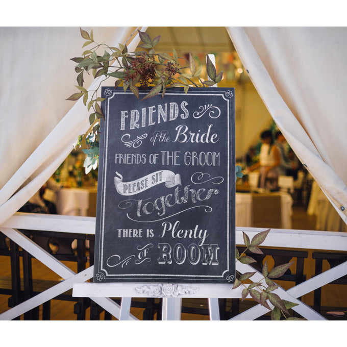 Chalkboard Canvas Wedding Ceremony Seating Sign