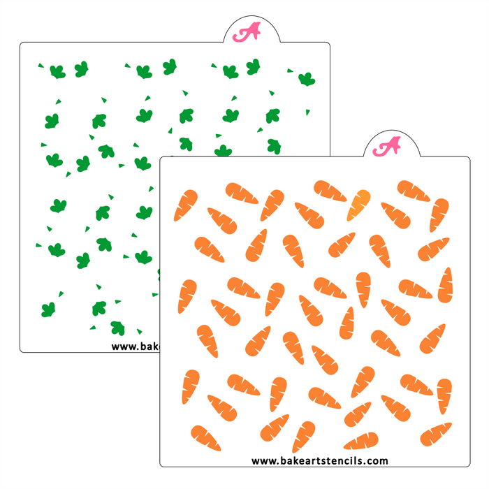 Crunchy Carrots Cookie Stencil bakeartstencils