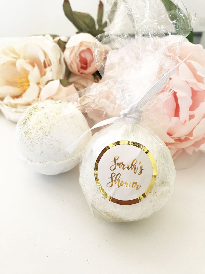 Custom Personalized Bath Bomb Foil Wedding Party Favors (Pack of 12)