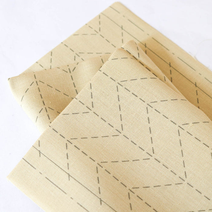 Hidamari Preprinted Sashiko Cloth - Sugiaya (Herringbone)-Stitched Modern