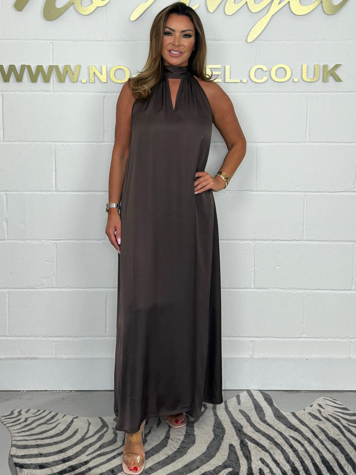 High Neck Tie Back Maxi Dress (6 Colours)