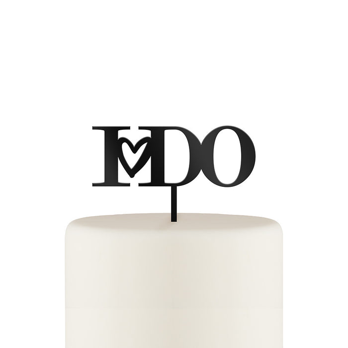 I Do Acrylic Cake Topper - Black