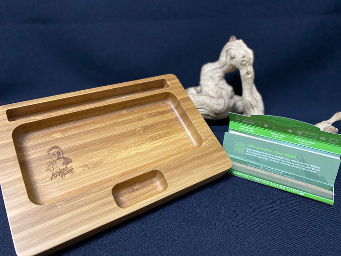 Bamboo Wood Afghan Hemp Tray