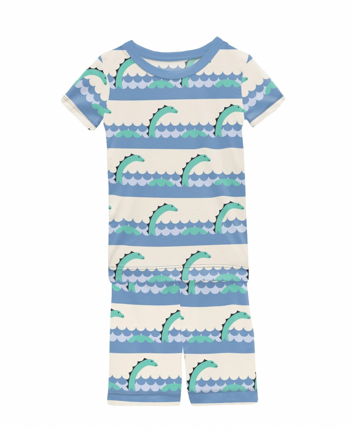 Kickee Pants Shortie Pajama Set - Sea Monster
