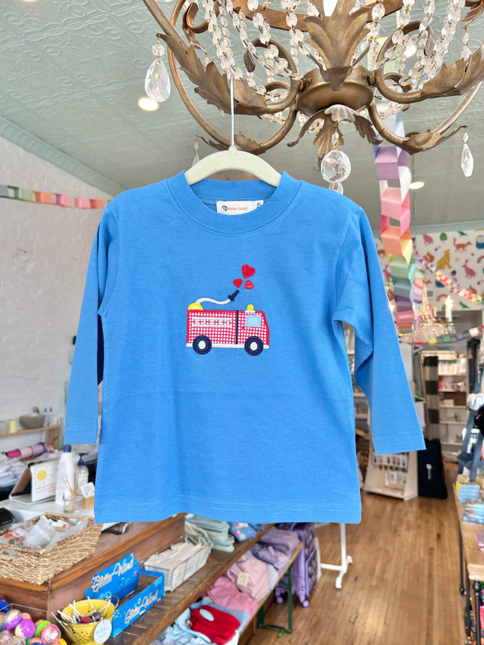 Luigi - Long Sleeve Tee - Firetruck Hearts