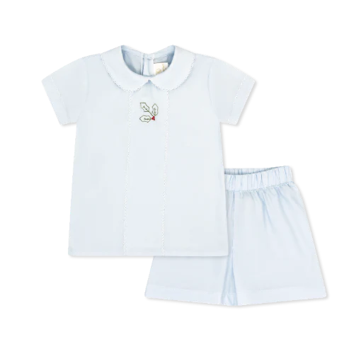 Lullaby Set - Jonathan Short Set - Blue Holly