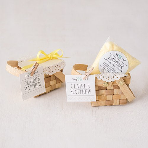 Mini Picnic Basket Wedding Party Favor