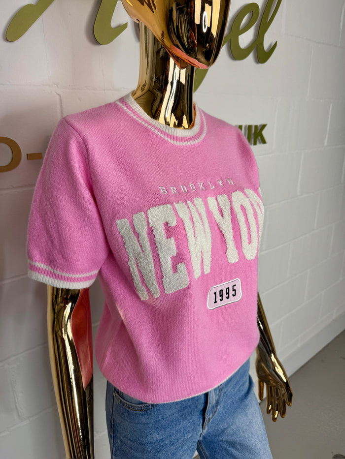 New York Short Sleeve Soft Knit Jumper