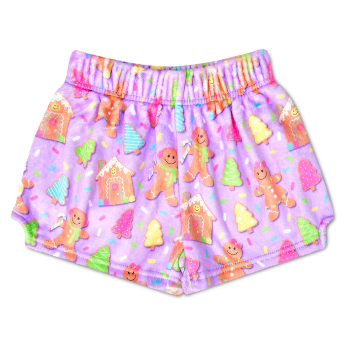 Plush Shorts - Joyful Gingerbread