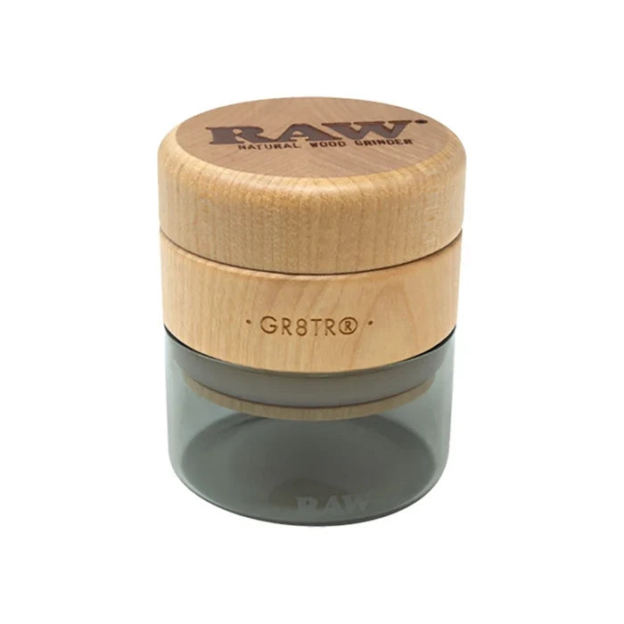 RAW Natural Wood & Glass Storage Grinder