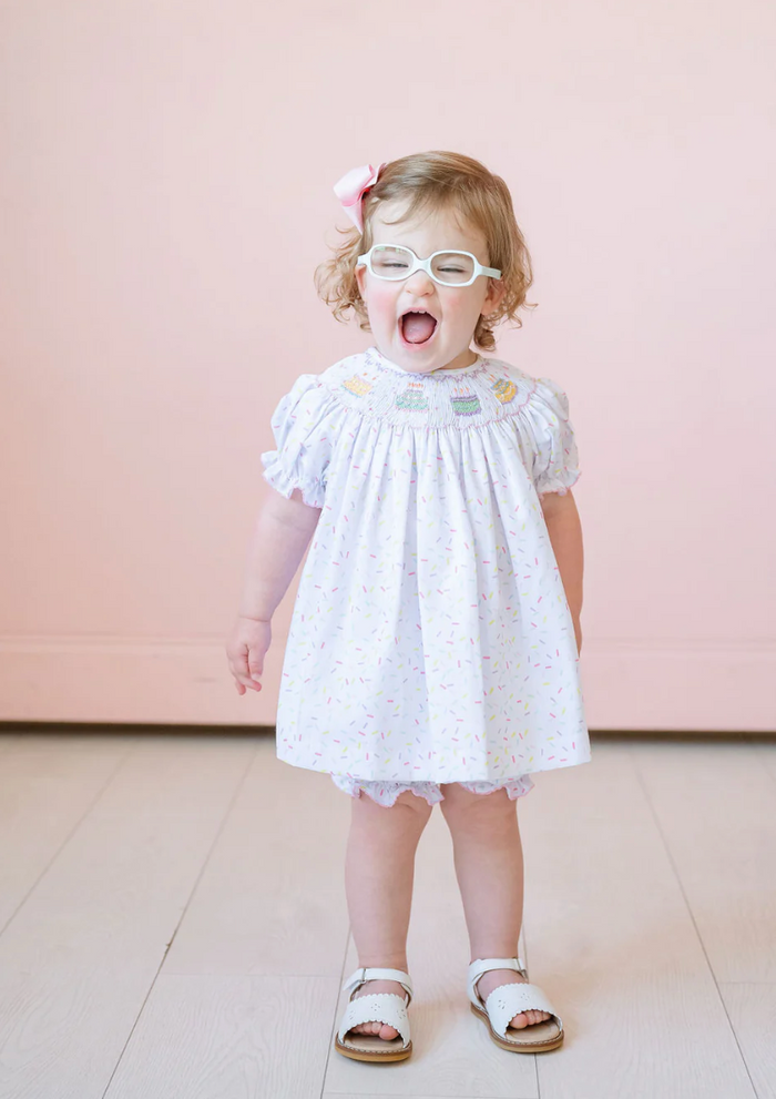 Smocked Bloomer Set - Birthday Sprinkles