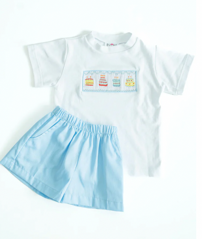 Smocked Short Set - Birthday Boy