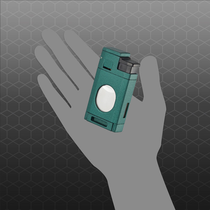 Visol LighCut Green Triple Torch Flame Lighter and Cigar Cutter
