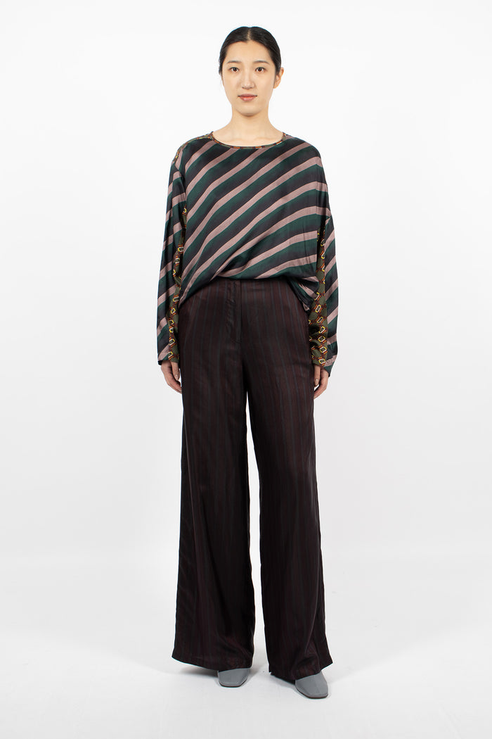 Wide Leg Pants Burgundy