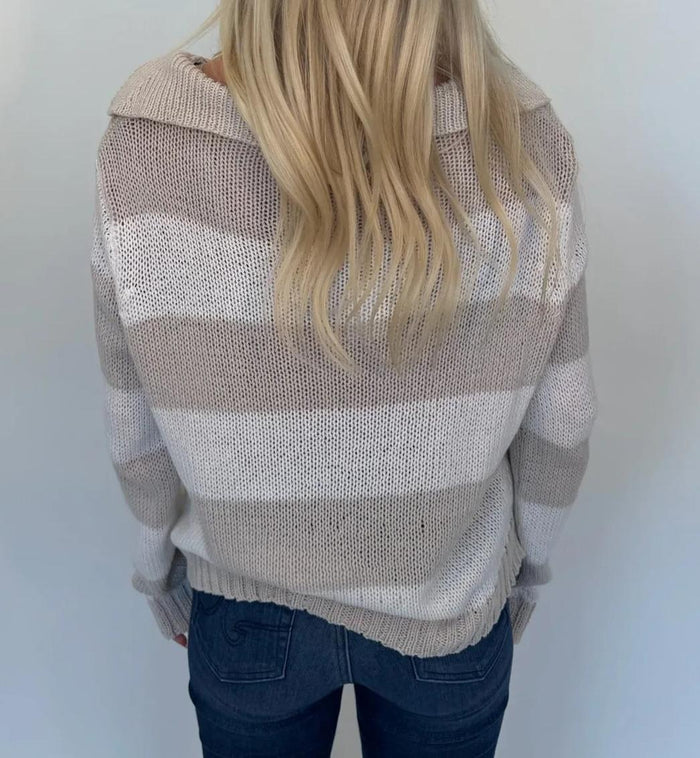 Wooden Ships Striped Sweater