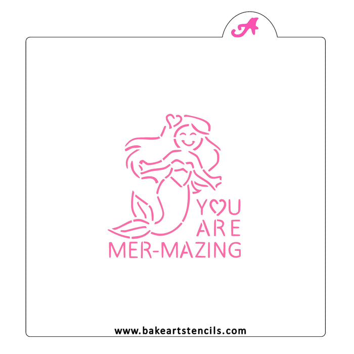 You are Mermazing PYO Stencil bakeartstencil
