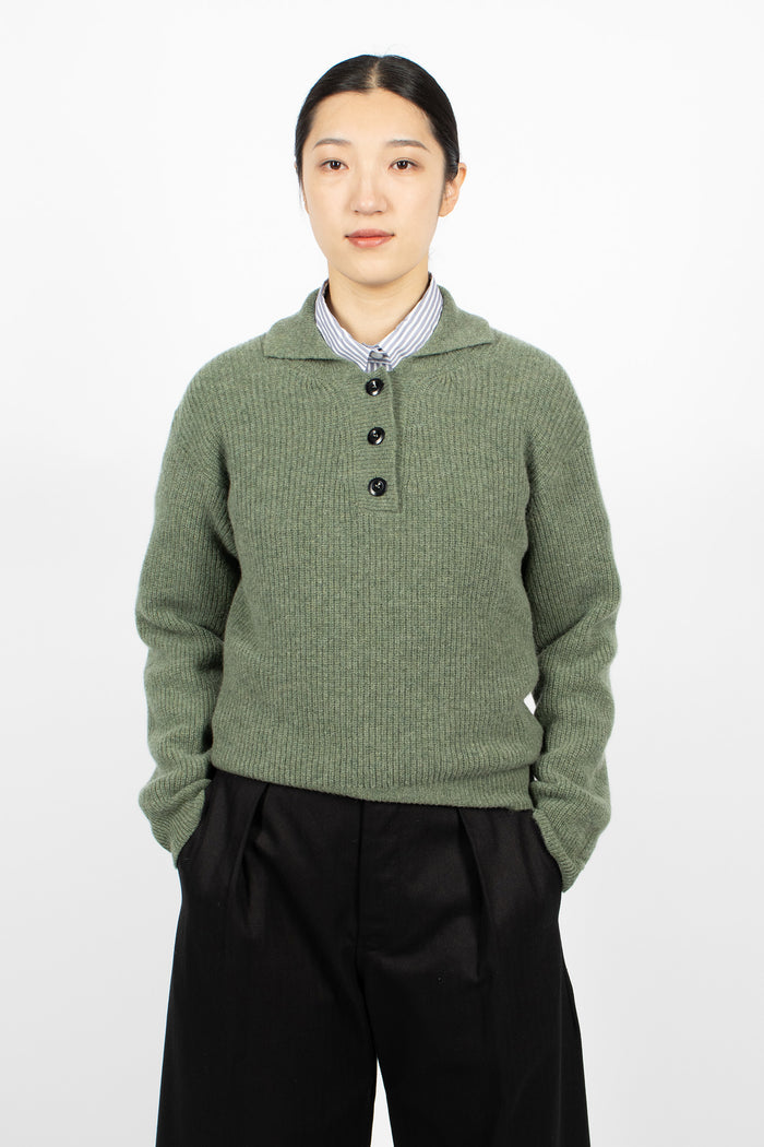 3 Button Polo Sage