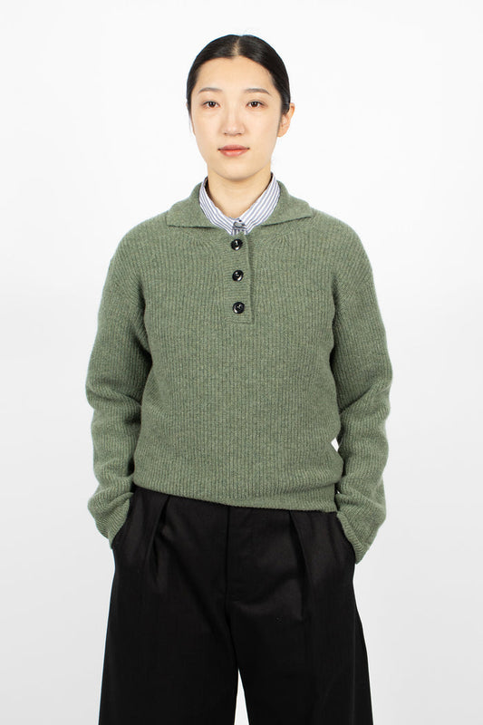 3 Button Polo Sage