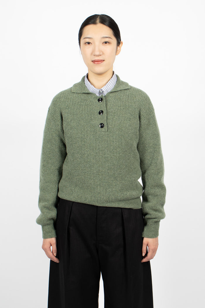 3 Button Polo Sage