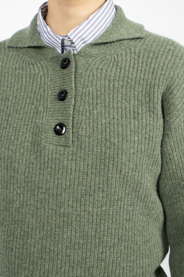 3 Button Polo Sage