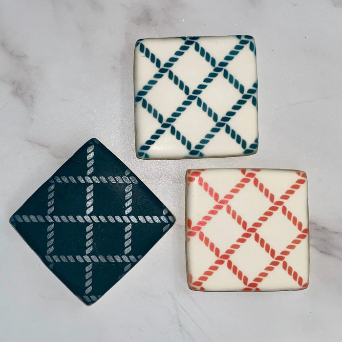 Nautical Plaid Cookie Stencil bakeartstencil