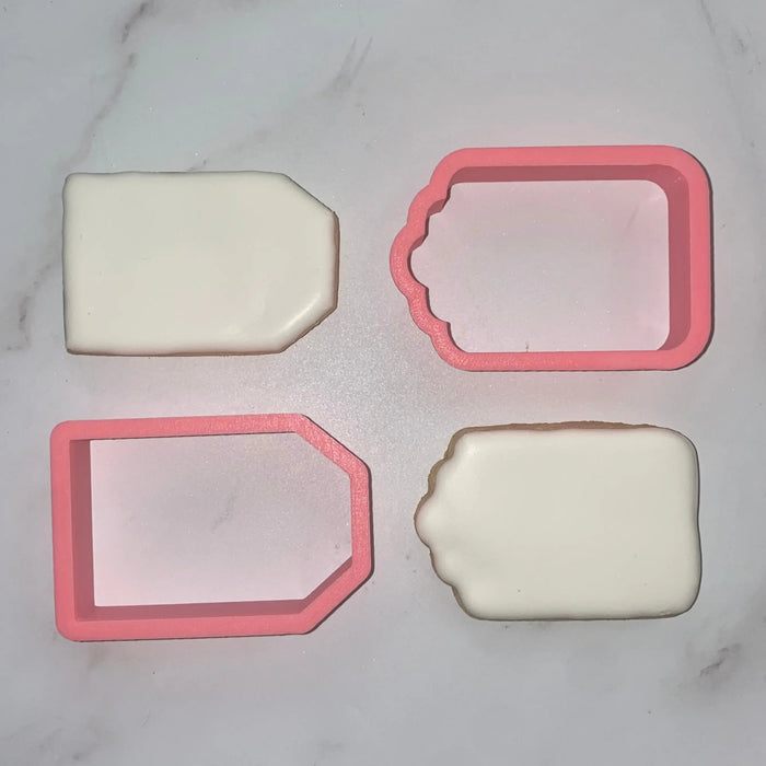 Ruffled Gift Tag Cookie Cutter bakeartstencil