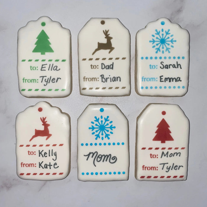 Snowflake Gift Tag Stencil bakeartstencil