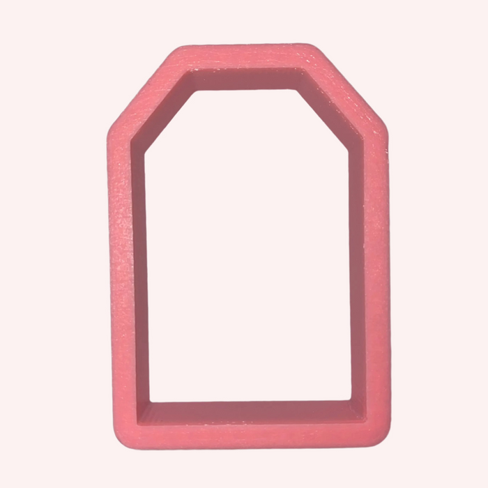 Straight Gift Tag Cookie Cutter bakeartstencil