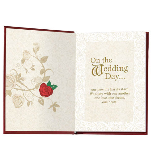 Fairy Tale Storybook Wedding Ring Holder Red and Gold