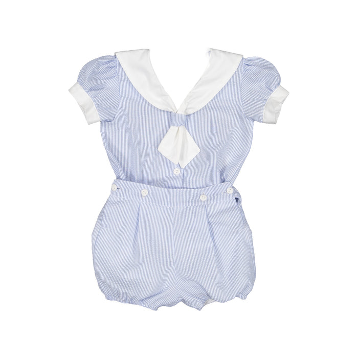 Adele Baby Boy Blue Stripes Sailor 2-pc set