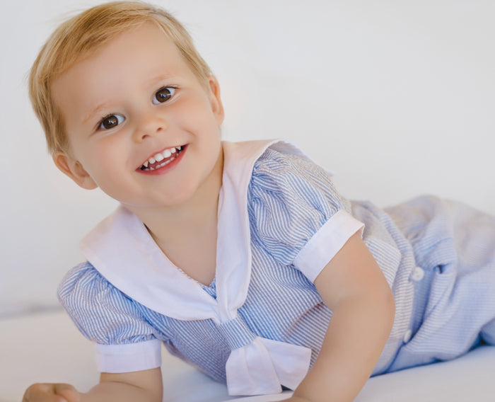 Adele Baby Boy Blue Stripes Sailor 2-pc set