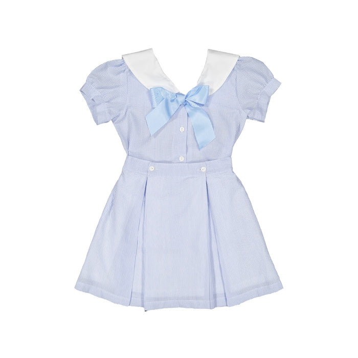 Adele Girl Blue Stripes Sailor 2-Pc Set
