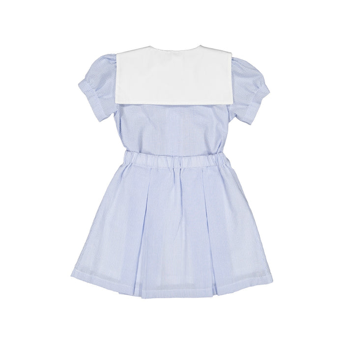 Adele Girl Blue Stripes Sailor 2-Pc Set