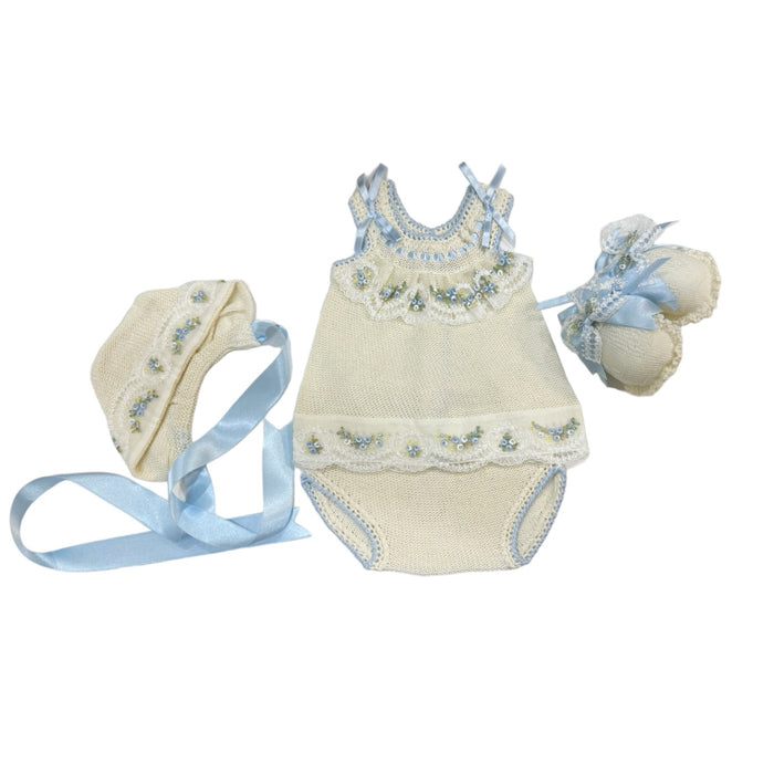 Aida Dress Blue Rose Knitted 4-piece set