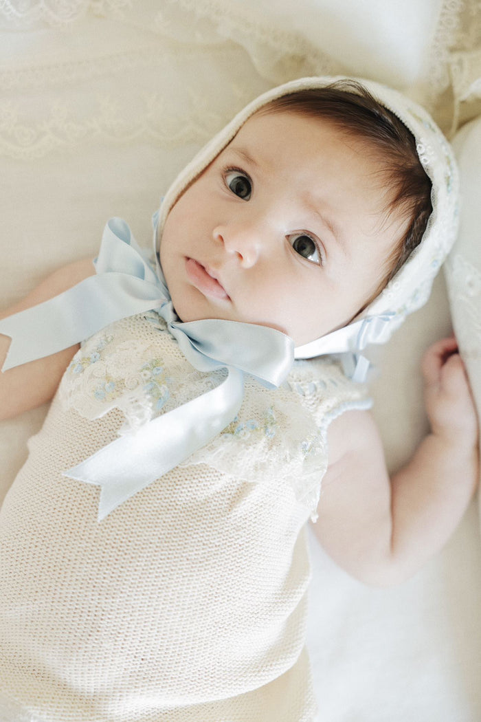 Aida Dress Blue Rose Knitted 4-piece set