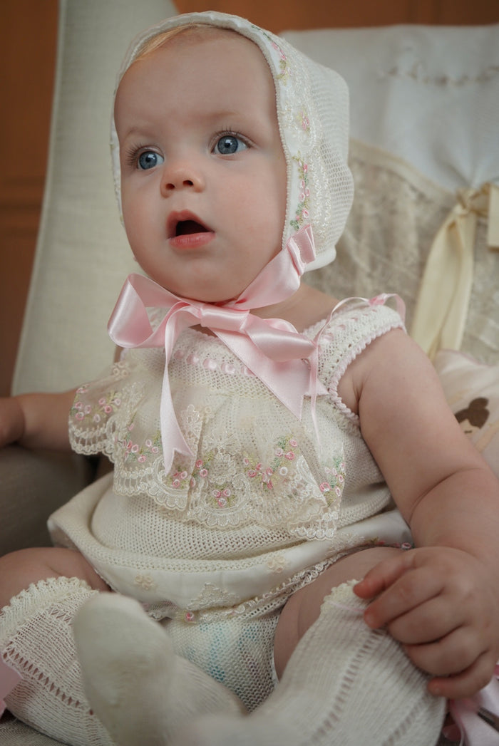 Aida Dress Rose Knitted 4-piece set