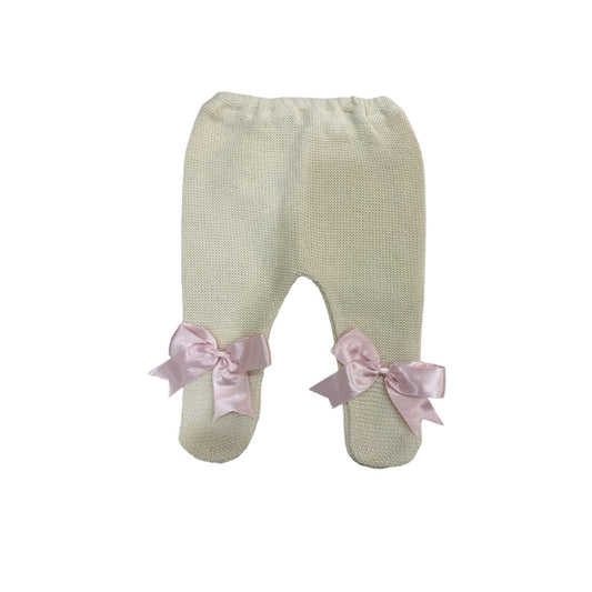 Aida Knitted Beige/Pink Knitted Pants